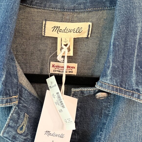 NWT Madewell x Kaihara Denim Jacket in Terrell Wash - Sz L - Picture 2 of 6
